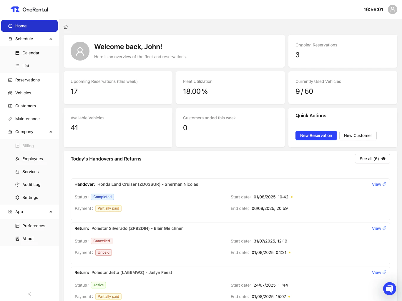 Screenshot – Dashboard