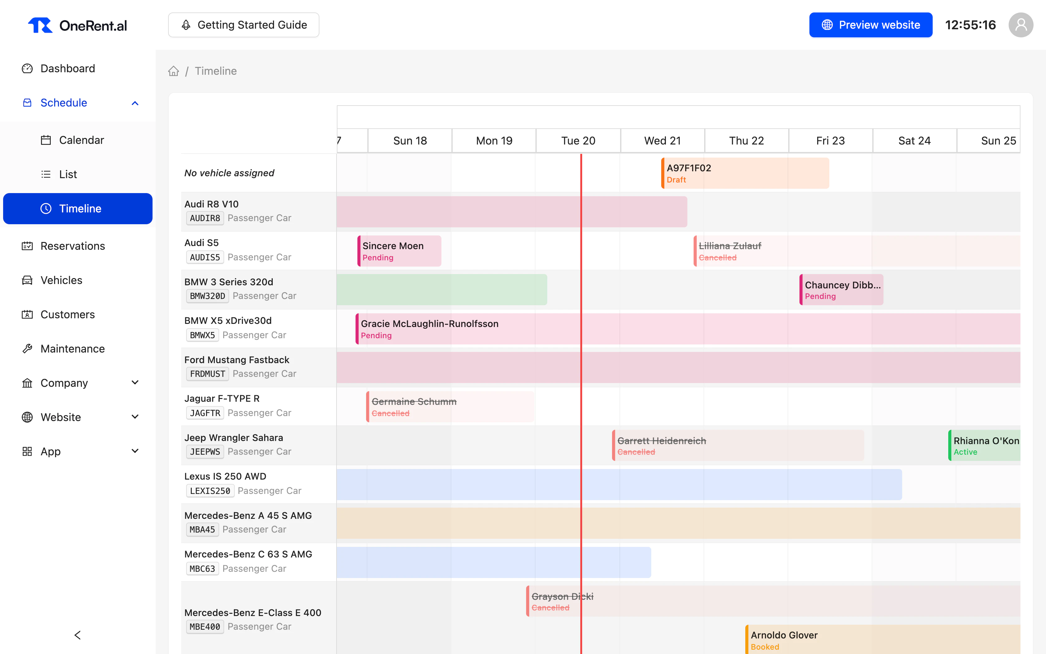 Screenshot - Timeline View