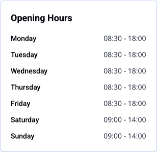 Screenshot – Business Hours